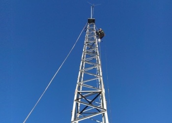 Malowanie masztu PSG o wysokości 21 m